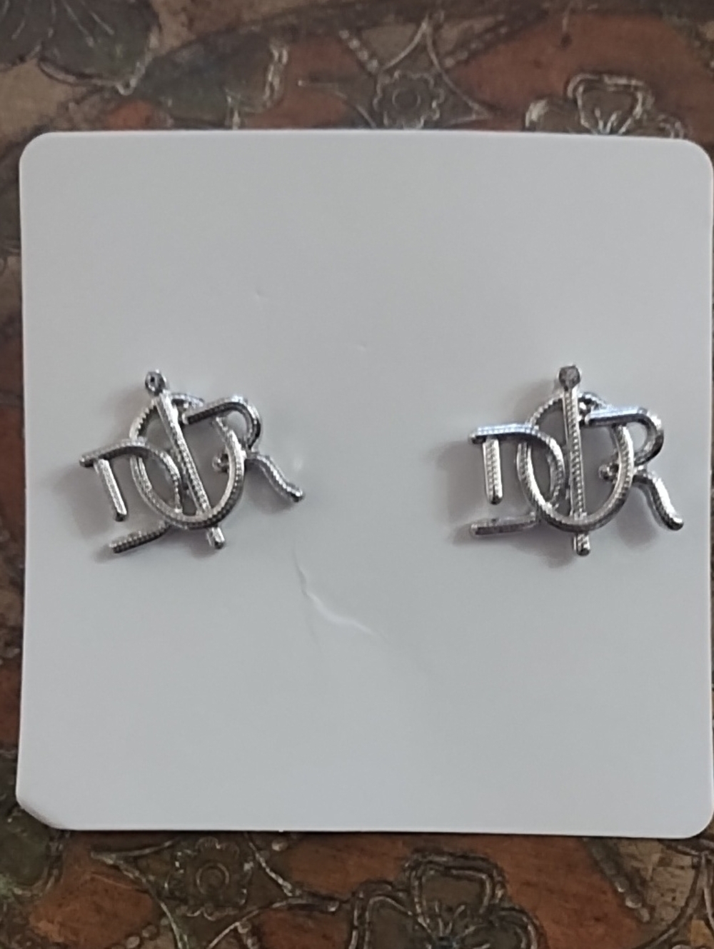 Silver Tone Stud Earrings - Classic Design